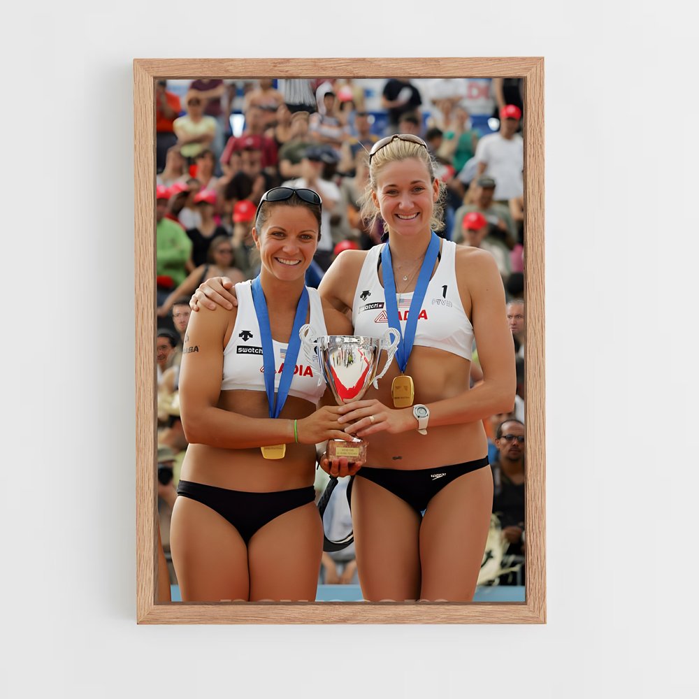 Poster Champions en Or – affiche Beach-volley (vue 4)